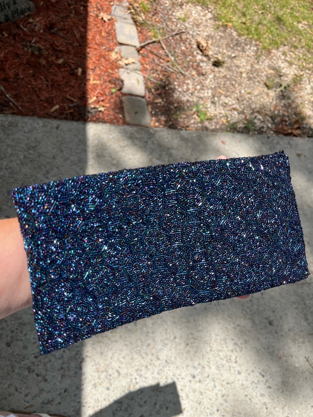 Vintage hand beaded evening bag
